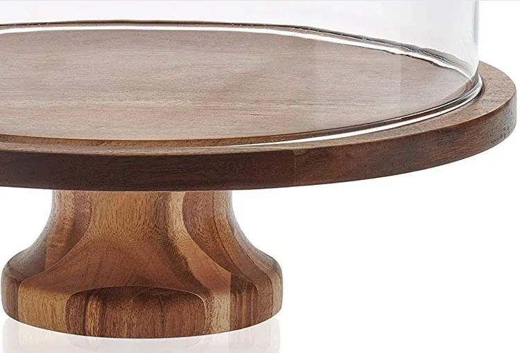 acacia cake stand