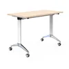 China Factory Modern MFC Wood Folding Training Table With Wheels