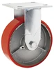 5 inch silent caster, iron core fixed PU caster wheel