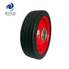 5 inch small metal semi-pneumatic rubber wheels and tires with bearing for green garbage trolley wheels