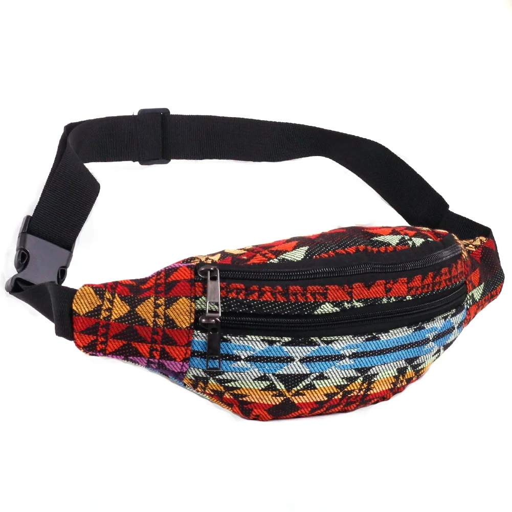 

Wholesale Custom Cheap Nylon Festival Fanny Pack Hip Bag Fashion Waist Bag, Black, red, colorful