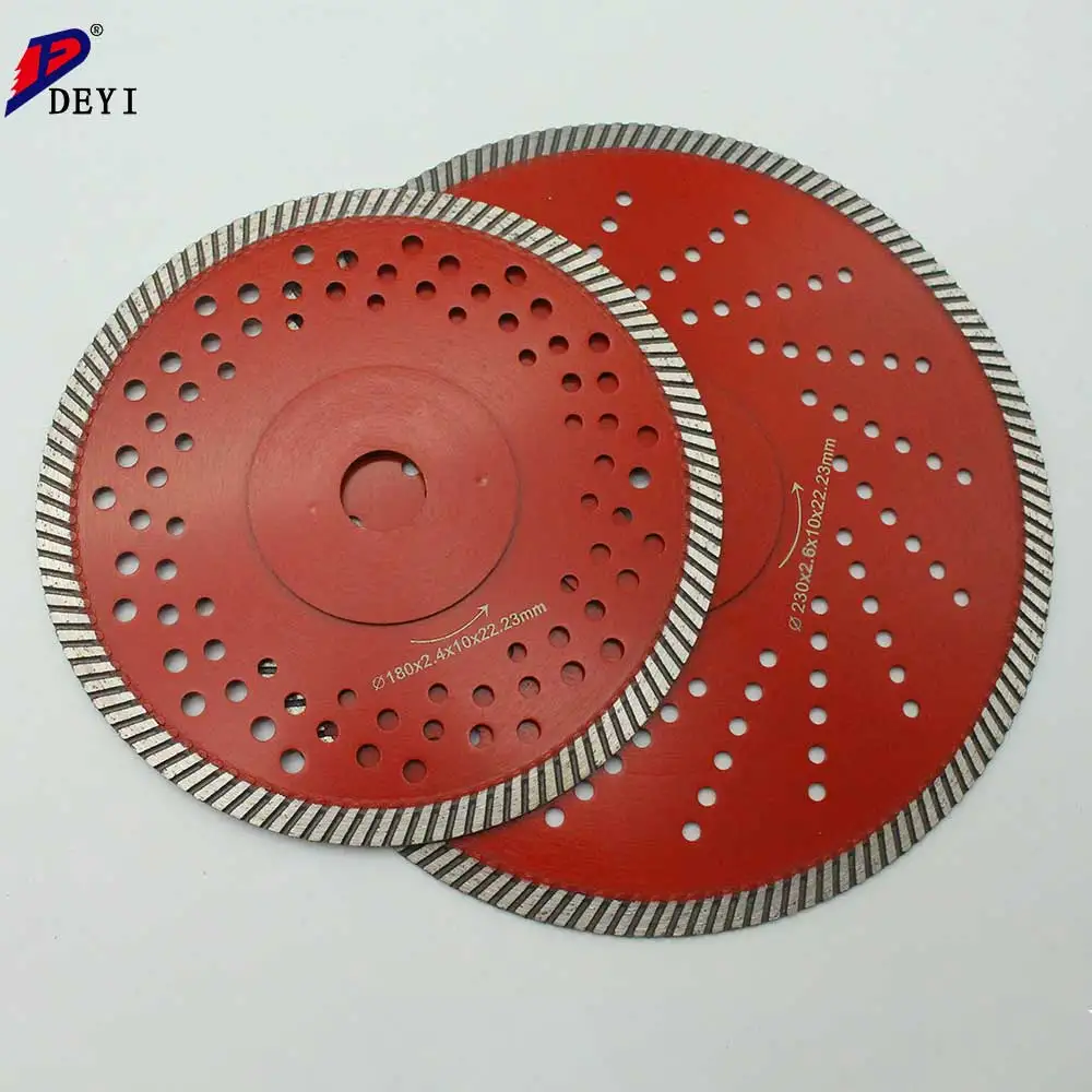 Hot Sale Stone Cutting Turbo Continuous Rims Diamond Saw Blade Marble and Granite Cutting Disc