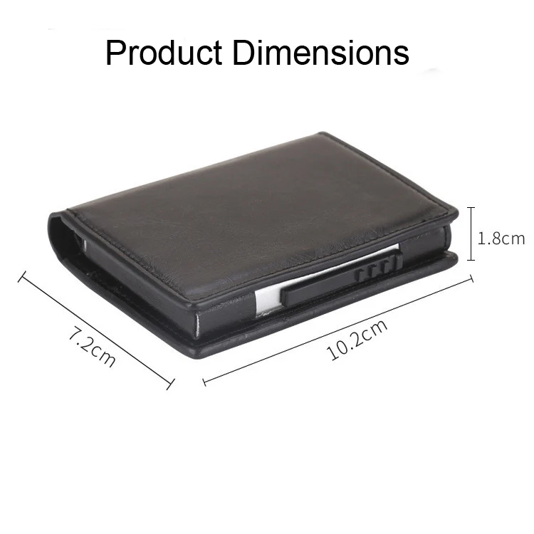 Minimalist PU leather aluminum card holder wallet_2