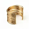fashion multi layer gold plated cuff bracelet