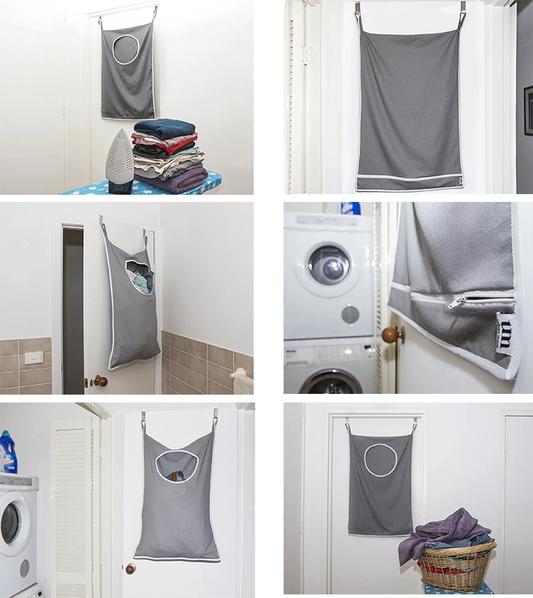 Wholesale Doorhanging Laundry Hamper Folding Laundry Organizer Bag