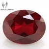 Oval cut 8x10mm created red ruby for silver jewelry