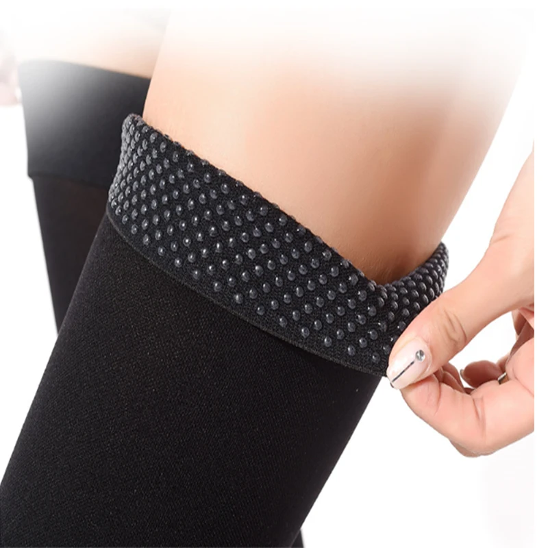 Custom Logo Thigh High Womens Unisex Non Slip Graduated Toeless