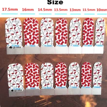 Rad White Cartoon cat child Nail Arts Nail Sticker Waterproof Nail Decal Sticker Gel Polish French