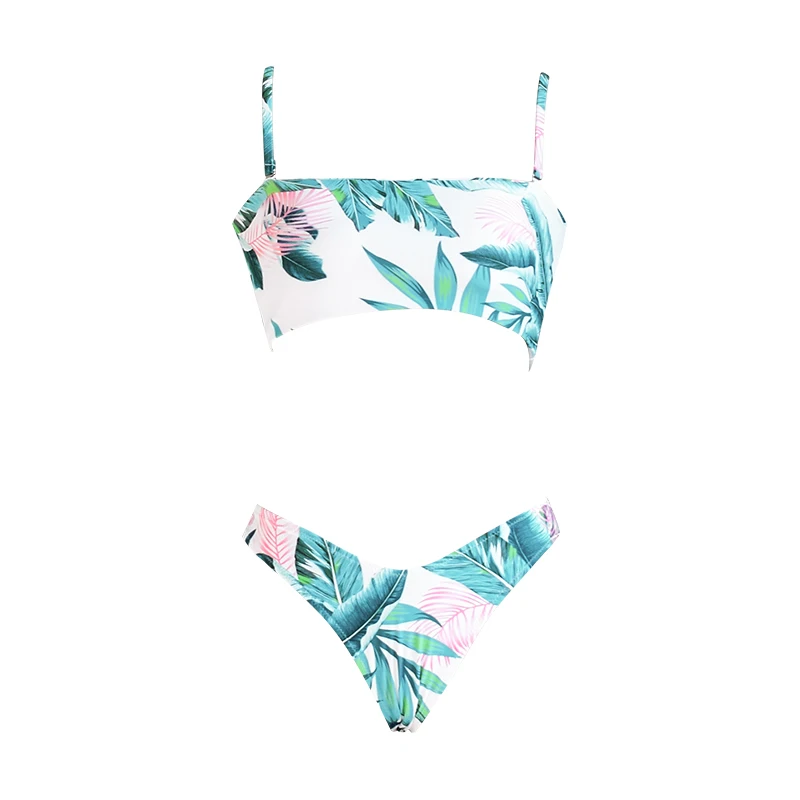 

2019 New arrival removable shoulder strap printed bikini, Picture