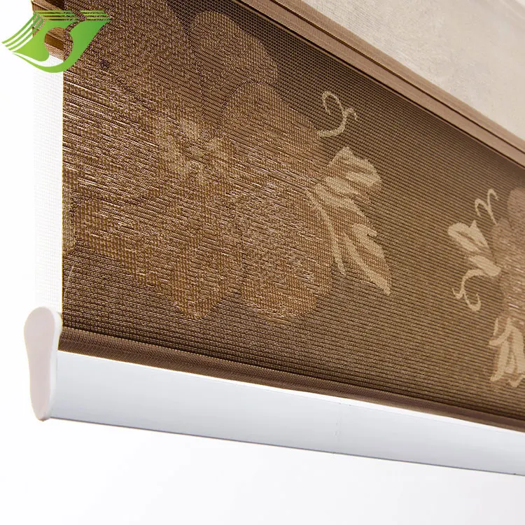 Luxury horizontal roller shade jacquard zebra blinds