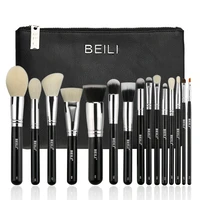 

New BEILI cosmetic tool makeup brushes professional natural goat pony hair 15 pcs makeup brushes set private label