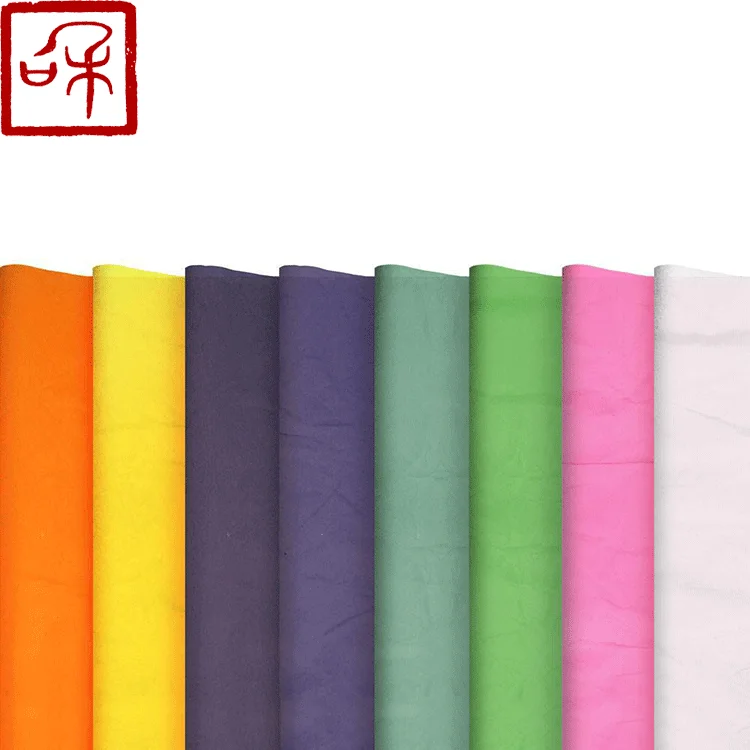 Wholesale premium colored crepe paper custom logo printed rolling cotton paper