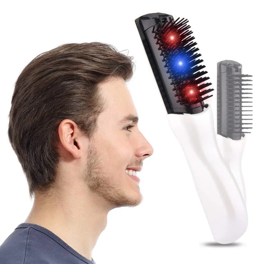 

Mini Infrared Laser Massage Germinal Comb Portable No Radiation Harmless Anti Loss Treatment Electric Hair Comb Massage Brush, White;oem