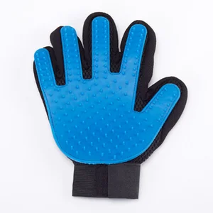 Wholesale pet shop products Five Finger Pet Grooming  Gloves silicone massage  Hair Remover Dog Cat Cleaning Brush Magic Glove