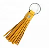 New trendy Hot sale manufacture genuine cowhide leather tassel keychain, key chain tassel, reflex tassels