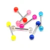 Colorful Resin Piercing Tongue Rings with surgical steel pin