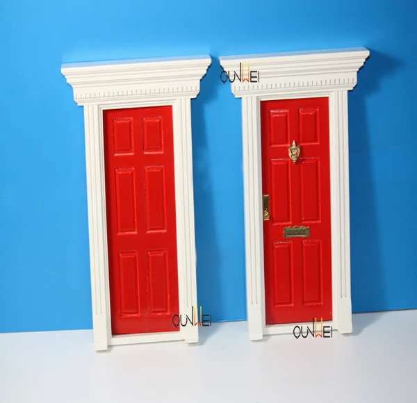 1/12 Dollhouse Miniature Diy 6panel Interior Wooden Door Buy