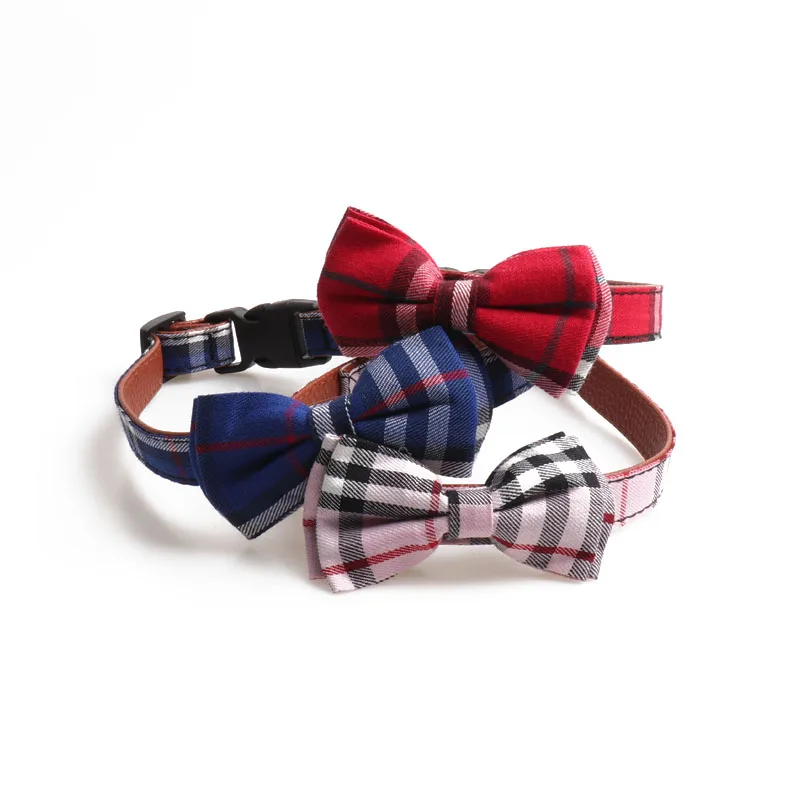 Wholesale best selling fashion cute bow tie collar bowknot pet collar bowtie cat and dog collars