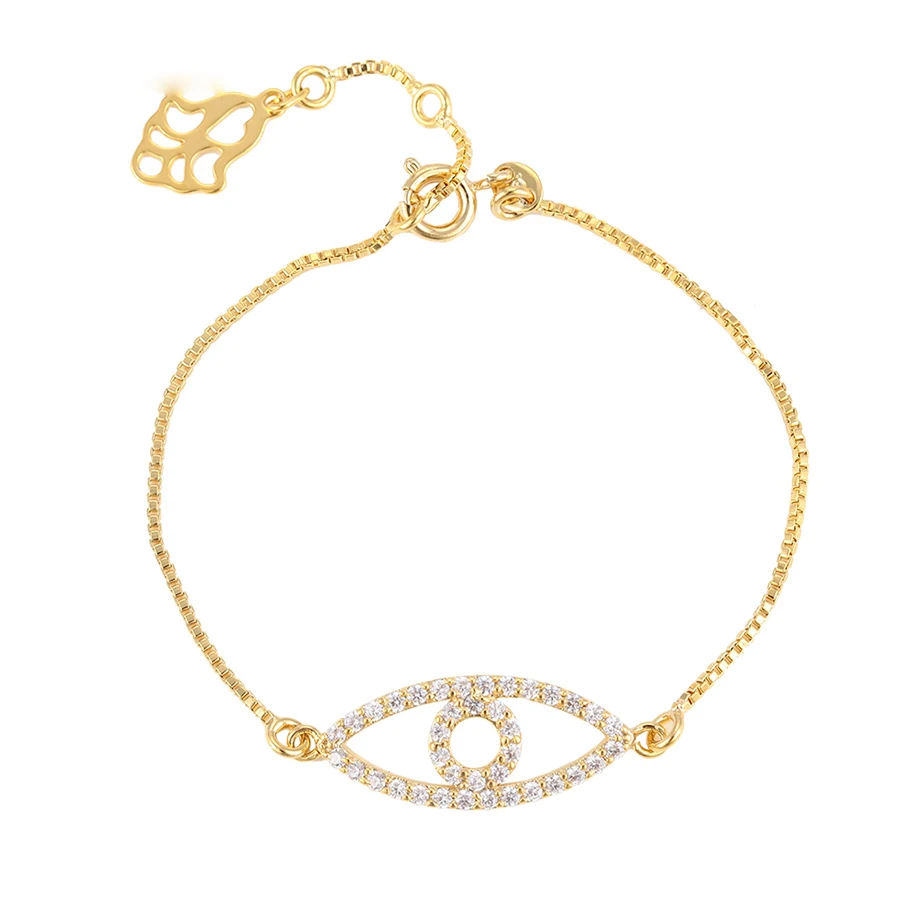 

75072 xuping 14K gold color charm Islam religious turkey eye Fatima hand bracelet 2018 accessories for women charm jewelry
