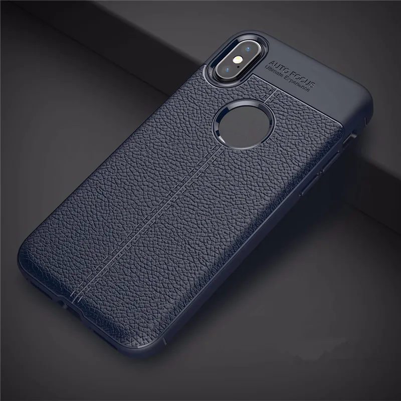 2017 New Design Carbon Fiber Lichee Pattern for iphone X Soft TPU Case for iphone 8