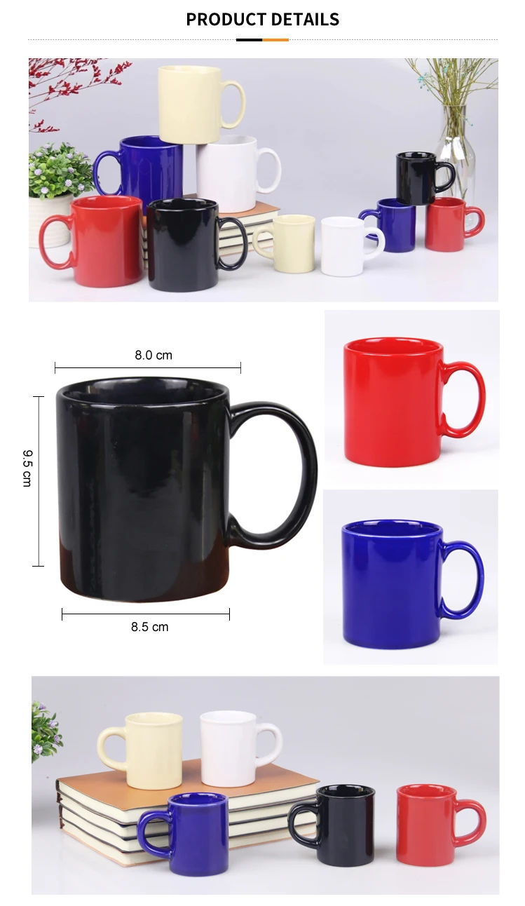 Wholesale 11 oz Red Stoneware Mug Printed Logo Promotion Custom Coffee Mug Ceramic