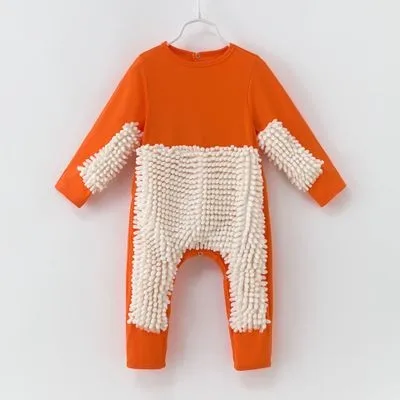 

Free Shipping 95% Cotton Multiple Sizes Clean Long Sleeves Mop Baby Romper Jumpsuit For Girl And Boy