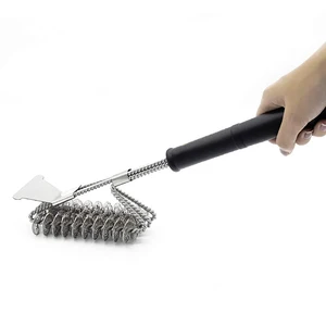 Image of Good Quality BBQ Grill Cleaner Bristle Free barbecue grill brush and scraper for bbq tool set