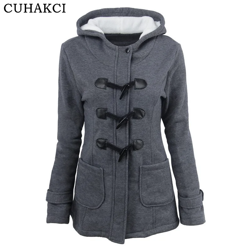 CUHAKCI 2018 New Parkas Women Thickening Coat Cotton Parka Hoodies Jacket Womens Outwear Parkas For Winter S-6XL