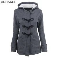 

CUHAKCI 2018 New Parkas Women Thickening Coat Cotton Parka Hoodies Jacket Womens Outwear Parkas For Winter S-6XL