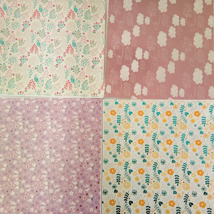 High Quality Custom Printed Wholesale Scrapbook Paper 12x12 Cross Europe Christmas Artificial