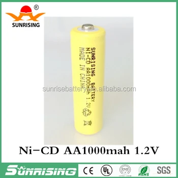 High Discharge Nicd Aa 1000mah 1.2v Rechargeable Battery Ni Cd Battery 