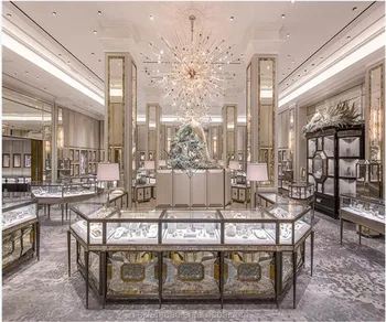 Elegant Lighting Jewellery Display Counter For Jewelry Retail Elegant Lighting Jewellery Display
