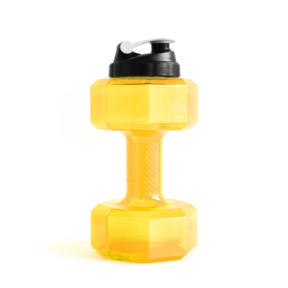 

Nice design dumbbell shaped PETG gym water bottle with big mouth 2.2L, Pink,green,yellow,blue,black or customized