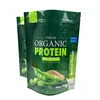 Custom logo printing doypack zip lock natural kraft paper foil line organic protein dried food packaging bag