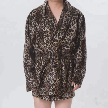 leopard print robe mens