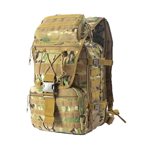 

YAKEDA stylish black outdoor travel 45L waterproof survival molle laptop bags tactical assault backpack, Tan, green, black, acu