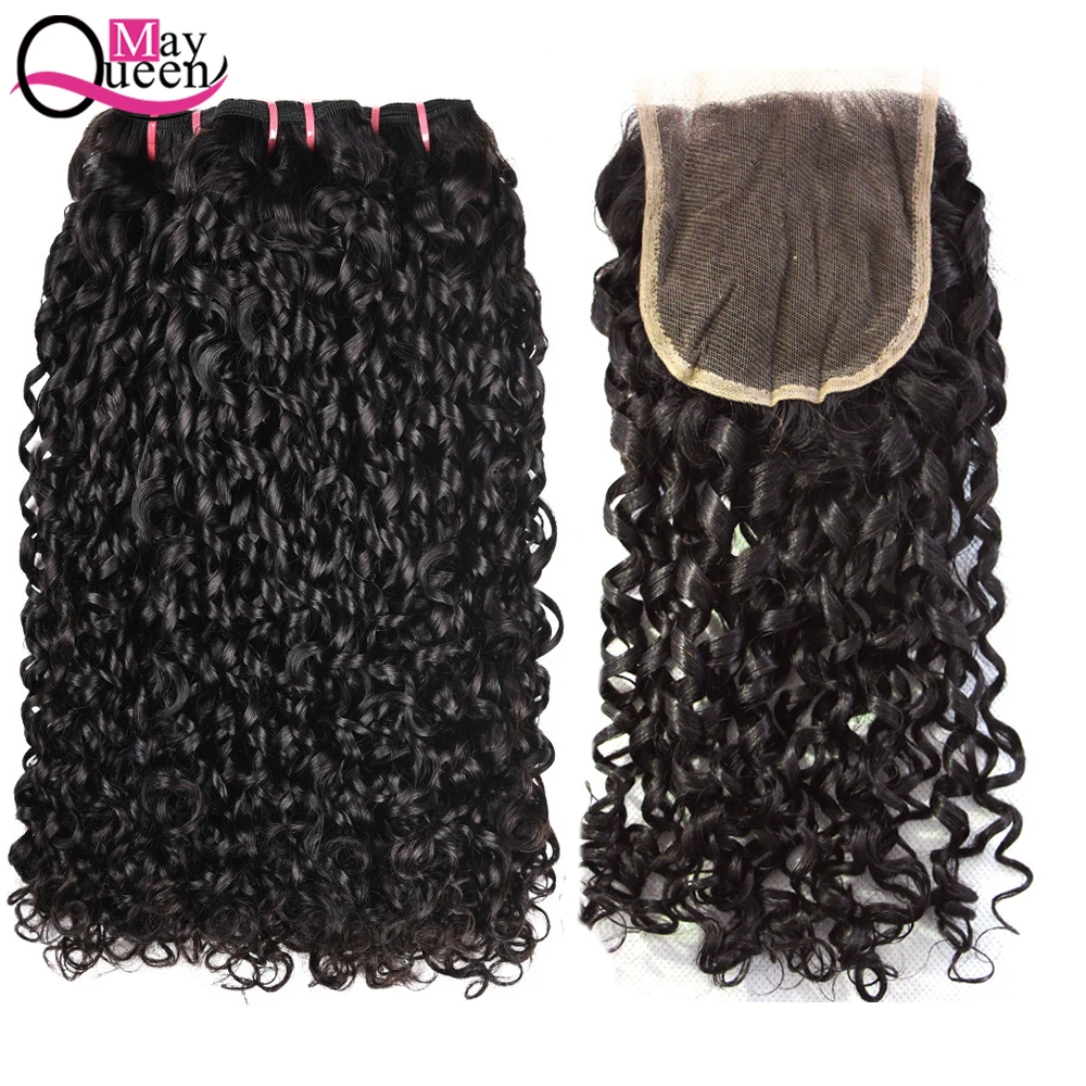 

Funmi Double Drawn Remy Human Hair Brazilian 3 Bundles With Lace Closure Flexi Curl Pixie Curl Kinky Curly Hair Weave