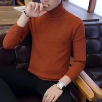 

wholesale casual roll neck long sleeve plain striped cheap winter men high quality pullover sweater boys teen thick jumpers