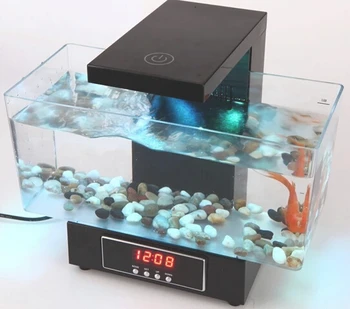 led fish tank mini clock