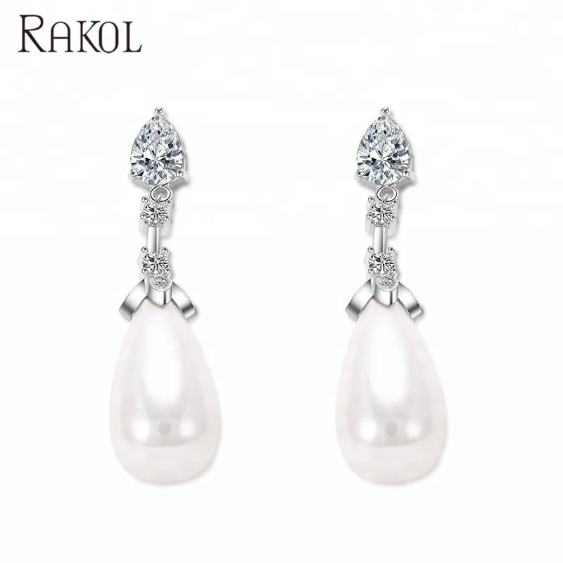 

RAKOL EP464 evening pearl earrings vintage statement earrings
