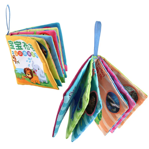 
Baby fabric book Ring cloth book Tear not rotten early teaching book for baby 