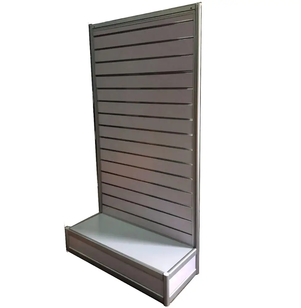Hot Aluminum Slat Wall Display Rack,Lockable Display Furniture For Cell