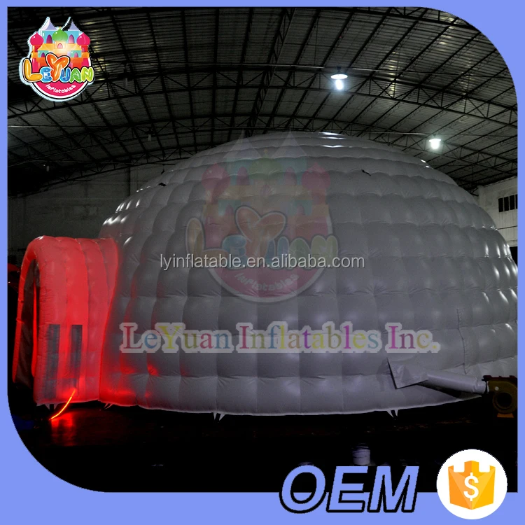 Large commercial used inflatable white inflatable dome tent / inflatable party bubble tent / air igloo for sale with LED light