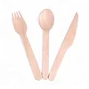 Disposable nice eco-friendly wooden wholesale knife&spoon&fork