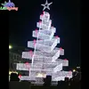 2016 motif light iron frame led string with different pink cone tree with Ball light for Christmas decoration