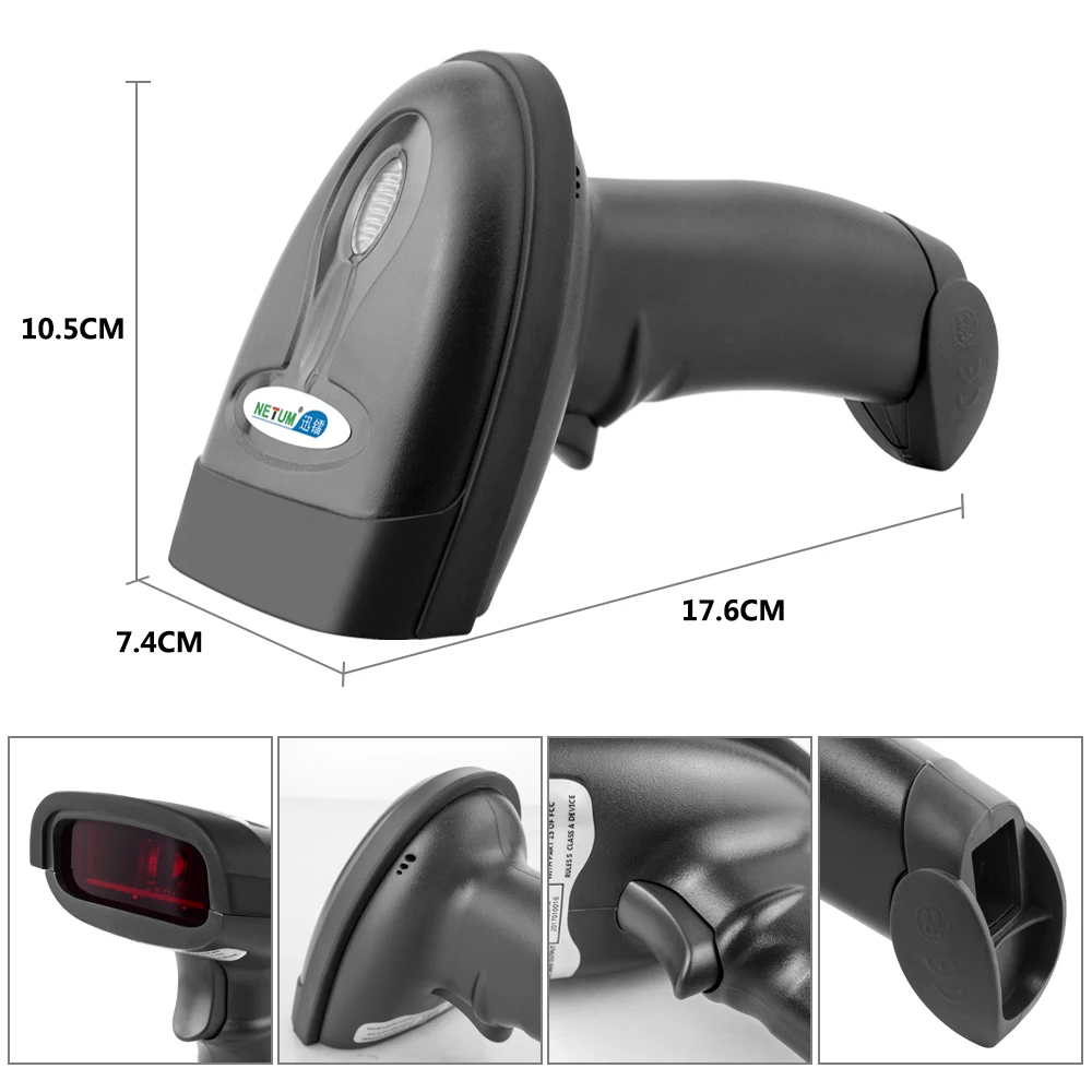 2.4g Wireless Barcode Scanner Handheld Cordless Bar Code Reader