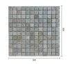 Beige slate mosaic small square grain slate tile water jet mosaic tile Chinese factory direct