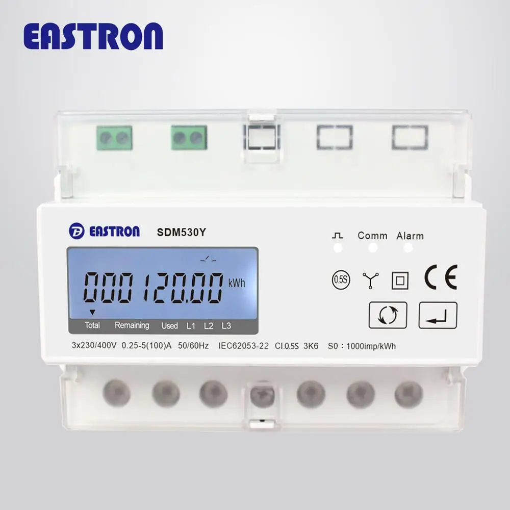 SDM530Y 3 Phase Remote Smart Prepaid KWh Electricity Meter Module, View ...