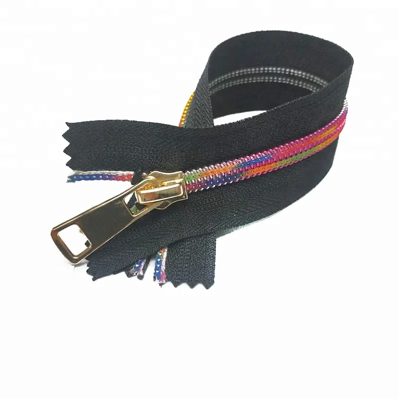 

fashion garment #5 rainbow nylon zipper supplier, Customized