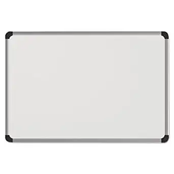 Magnetic Dry Erase Board, Melamine, 36 x 24, White, Aluminum/Plastic Frame